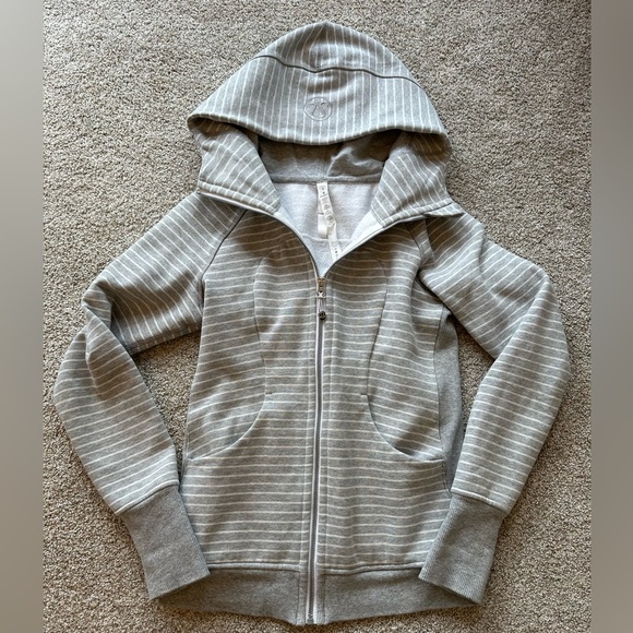 Lululemon scuba zip up hoodie with stripes - Picture 6 of 6